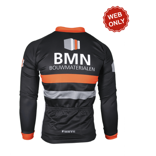 Achteraanzicht BMN 4-seizoenenjack – sportieve rugpas met reflecterende details en zichtbaar BMN-logo