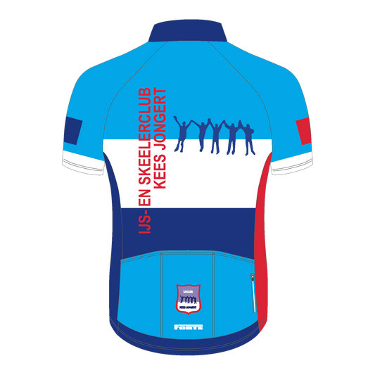 Wielershirt IJsclub Kees Jongert – ademend, sportief shirt met clublogo voor trainingen en toertochten - foto achterkant