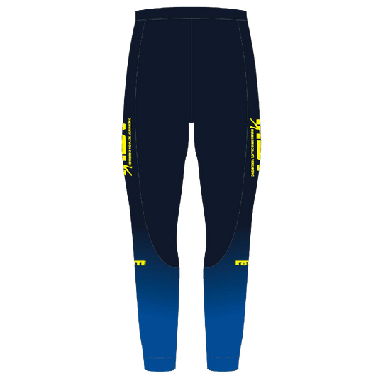 NSV thermo ritsbroek voor langebaanschaatsen – warme en praktische schaatsbroek met lange ritsen van de Nijmeegse Schaatsvereniging, ideaal voor snelle warming-up en afkoeling op de ijsbaan - achterkant