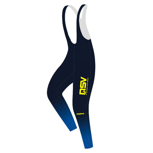 NSV thermo salopette voor langebaanschaatsen – warme en elastische schaatsbroek met bretels van de Nijmeegse Schaatsvereniging, ideaal voor training op de 400-meterbaan in koude omstandigheden - zijkant