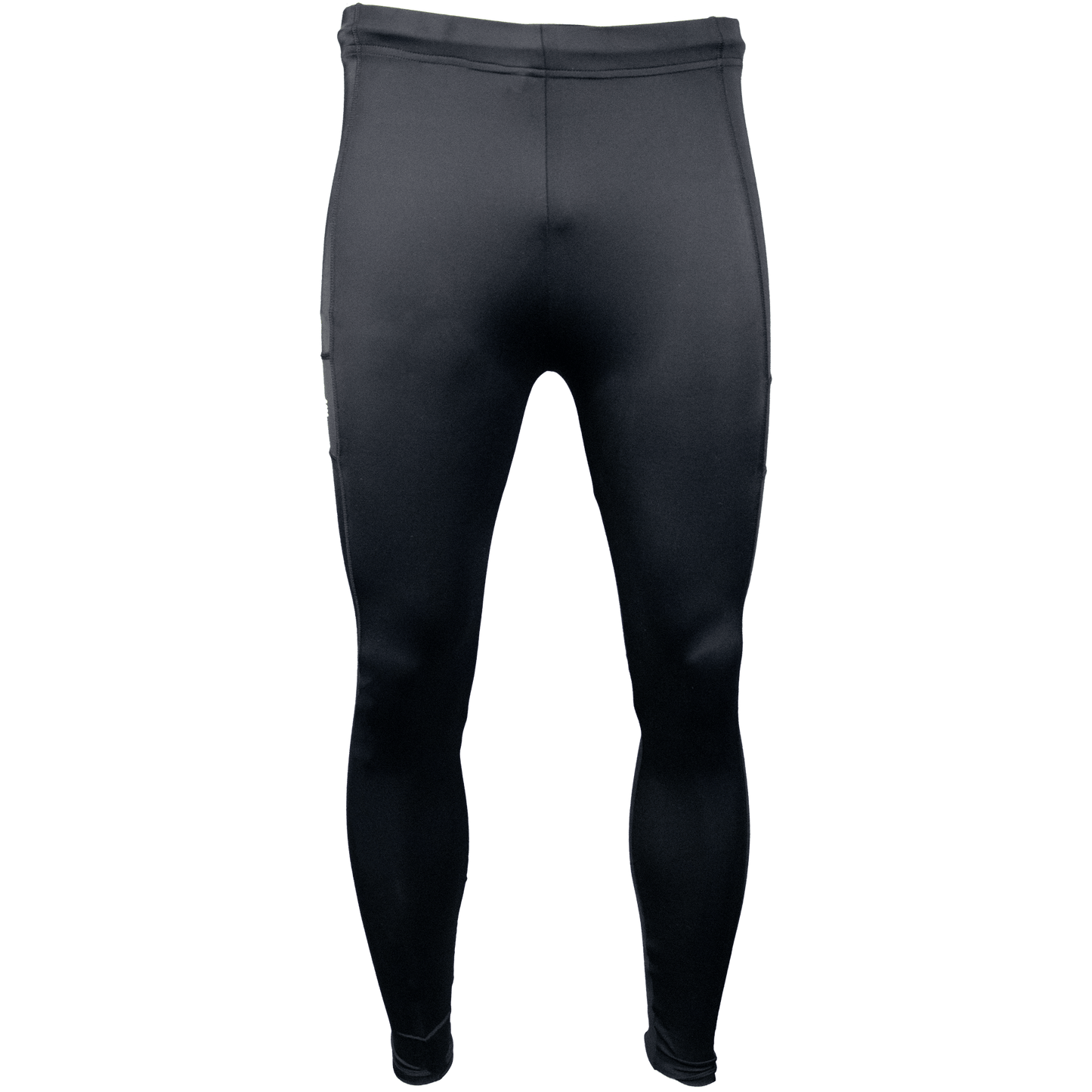 Lange running tight in zwart runningtight voor hardlopen, sporten, overbroek, foto voorzijde