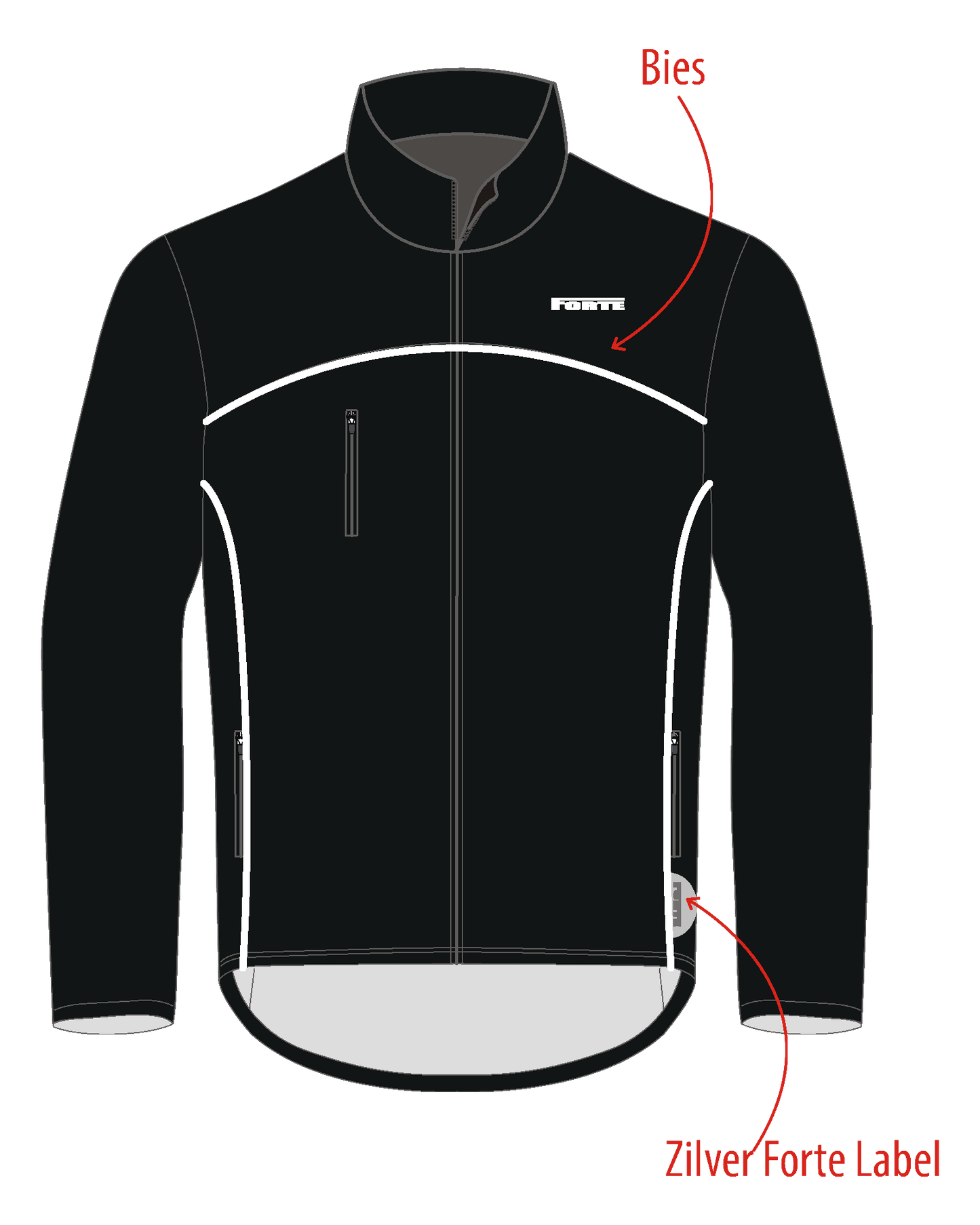Softshell Jas met Kleur Hoogwaardige Stof