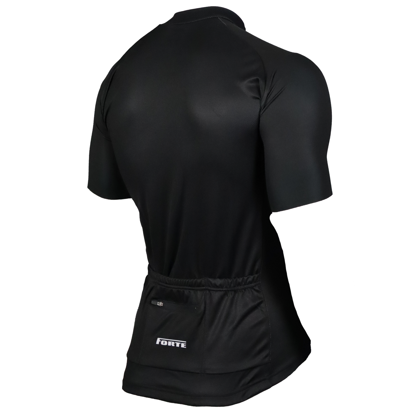 Wielershirt pro Forte sportswear webshop collectie, wielerkleding wielrenshirt met achterzak en rits, foto achterkant