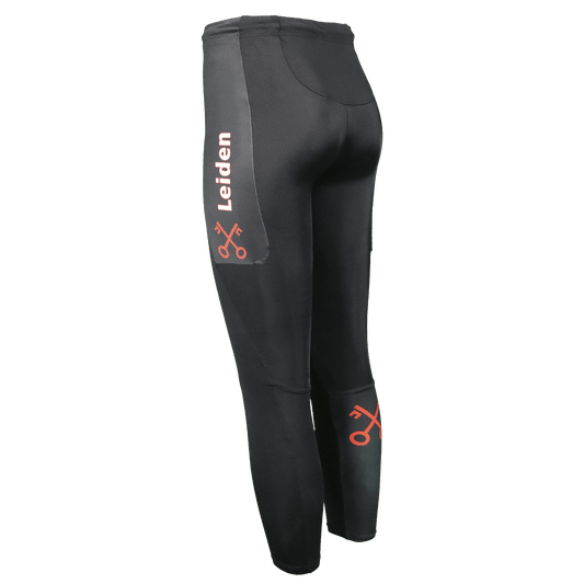 Running tight sportlegging met Gemeente Leiden sleutel design – ideaal voor hardlopen, fitness en actieve levensstijl