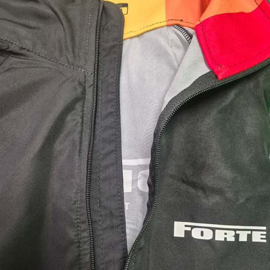 Windjack lange mouwen en windvest tegen regen met winddichte stof - detail rits