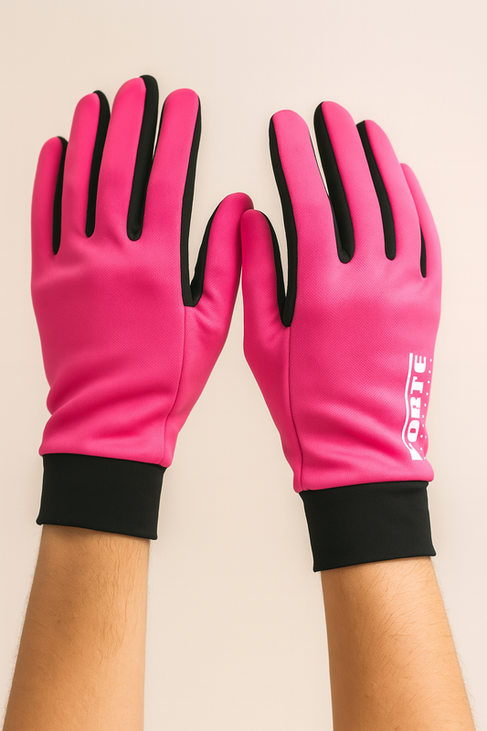 forte handschoenen roze voor winter wielrennen en schaatsen