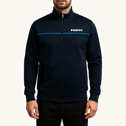 Forte hooded sweater met rits zwart – zachte katoenen hoodie