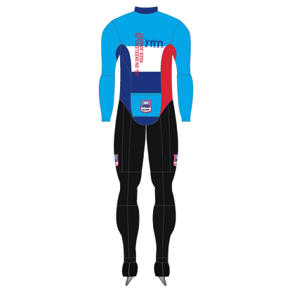 Marathonpak lycra IJsclub Kees Jongert – elastisch, aerodynamisch schaatspak voor snelheid en comfort tijdens lange marathons