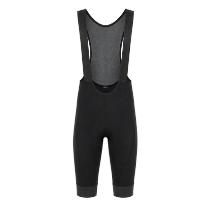 zwarte wielerbroek voor wielrenners en fietsers, koersbroek blanco met forte logo