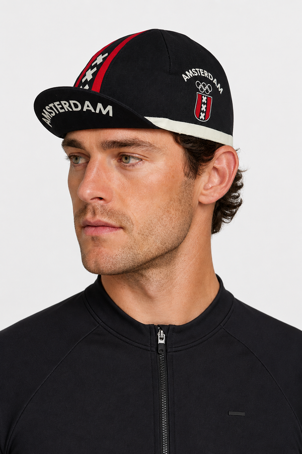 Vintage Amsterdam Wielerpet – Retro Koerspet Cycling Cap