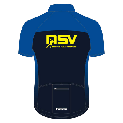 NSV wielershirt pro – ademend en aerodynamisch fietsshirt van het langebaanteam van de Nijmeegse Schaatsvereniging, ideaal voor zomertrainingen en duurblokken op de weg - foto achter