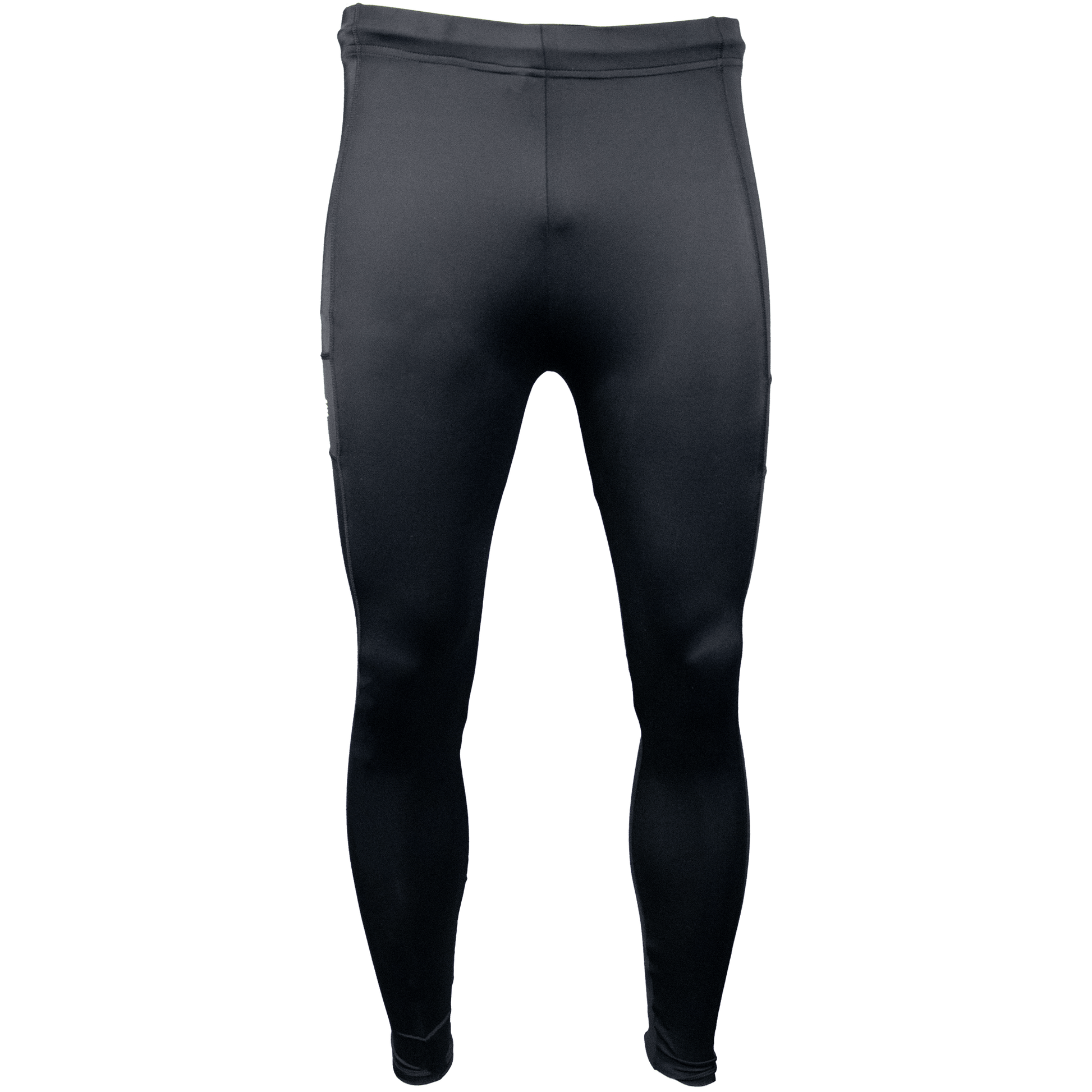 Lange running tight in zwart runningtight voor hardlopen, sporten, overbroek, foto voorzijde