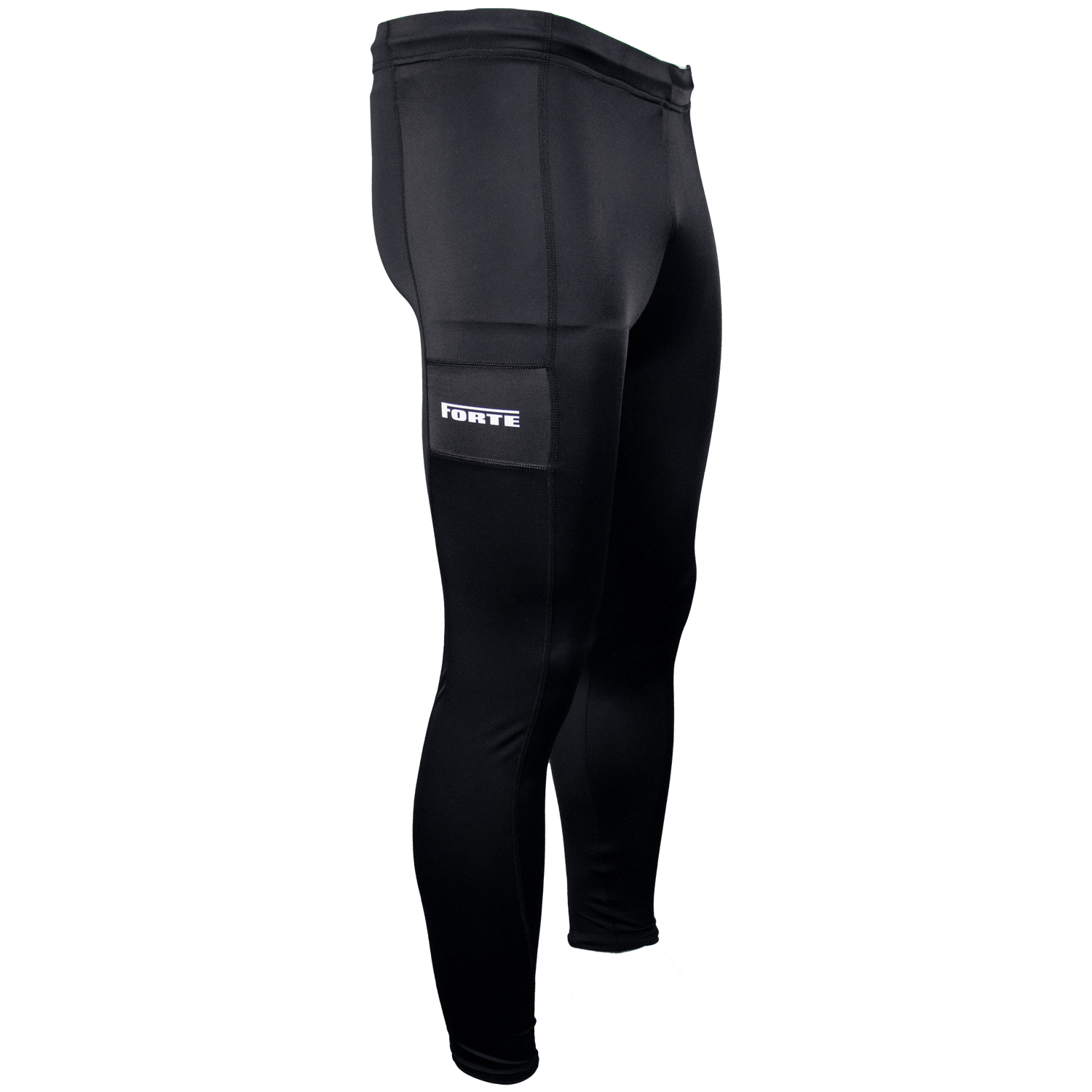 Lange running tight in zwart runningtight voor hardlopen, sporten, overbroek