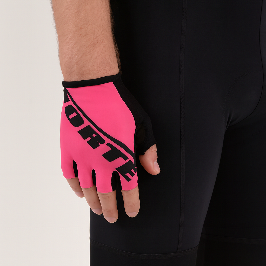 Wielerhandschoenen roze Forte voor optimale stuurbewegingen en grip - bescherm je handen tijdens het wielrennen - handbescherming