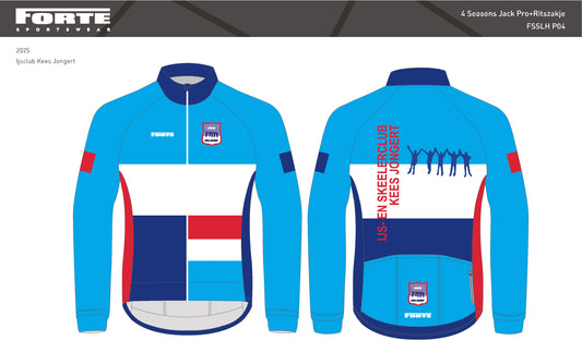 4-seizoenen jack IJsclub Kees Jongert – multifunctioneel sportjack met clublogo warme en koude omstandigheden inclusief ritszakje