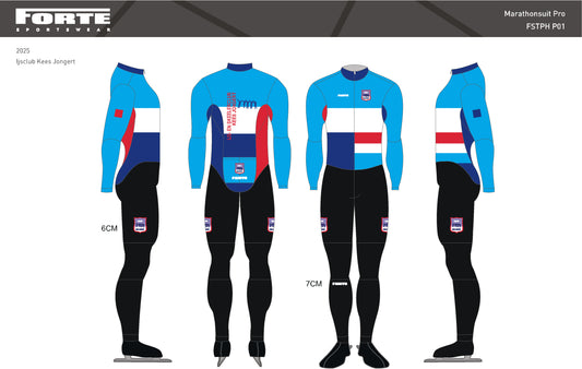 Marathonpak thermo IJsclub Kees Jongert – ultralicht en ademend pak met isolatie voor lange schaatstrainingen en wedstrijden