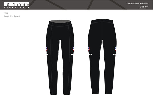 Thermo ritsbroek IJsclub Kees Jongert – warme sportbroek met lange ritsen, ideaal voor schaats- en wintertrainingen