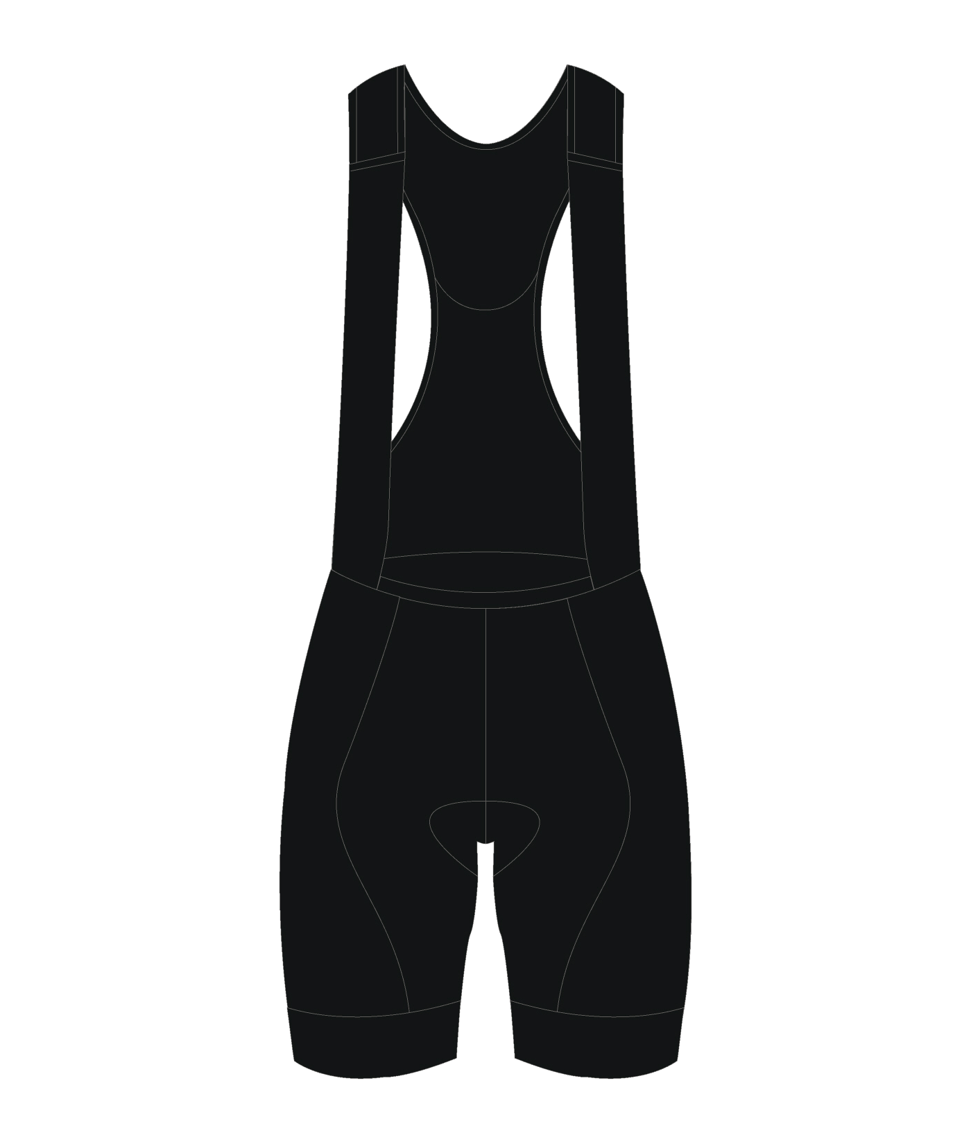 zwarte wielerbroek voor wielrenners en fietsers, koersbroek blanco met forte logo