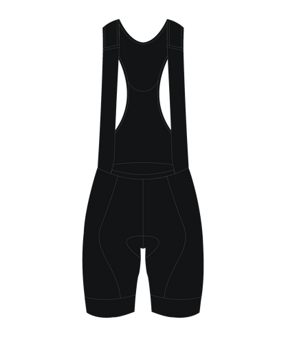 zwarte wielerbroek voor wielrenners en fietsers, koersbroek blanco met forte logo