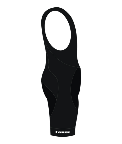 wielerbroek voor wielrenners en fietsers, koersbroek blanco zwart met forte logo