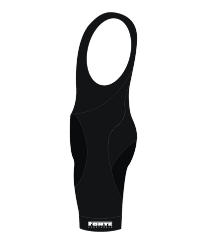 wielerbroek voor wielrenners en fietsers, koersbroek blanco zwart met forte logo zijkant