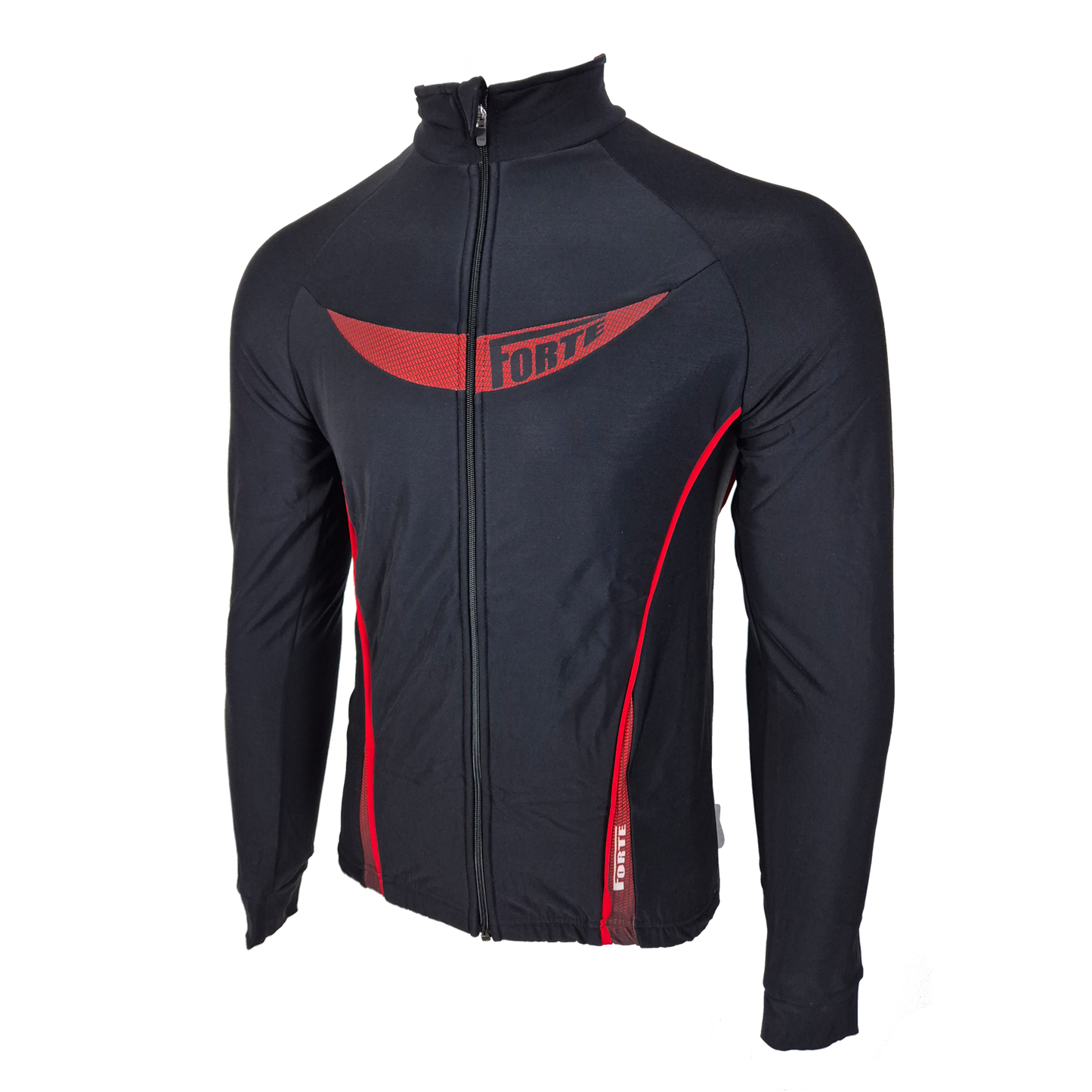 een thermo schaatsjack voor kinderen schaatsers - thermojack rood - zwart warm thermomateriaal voor wintersporten