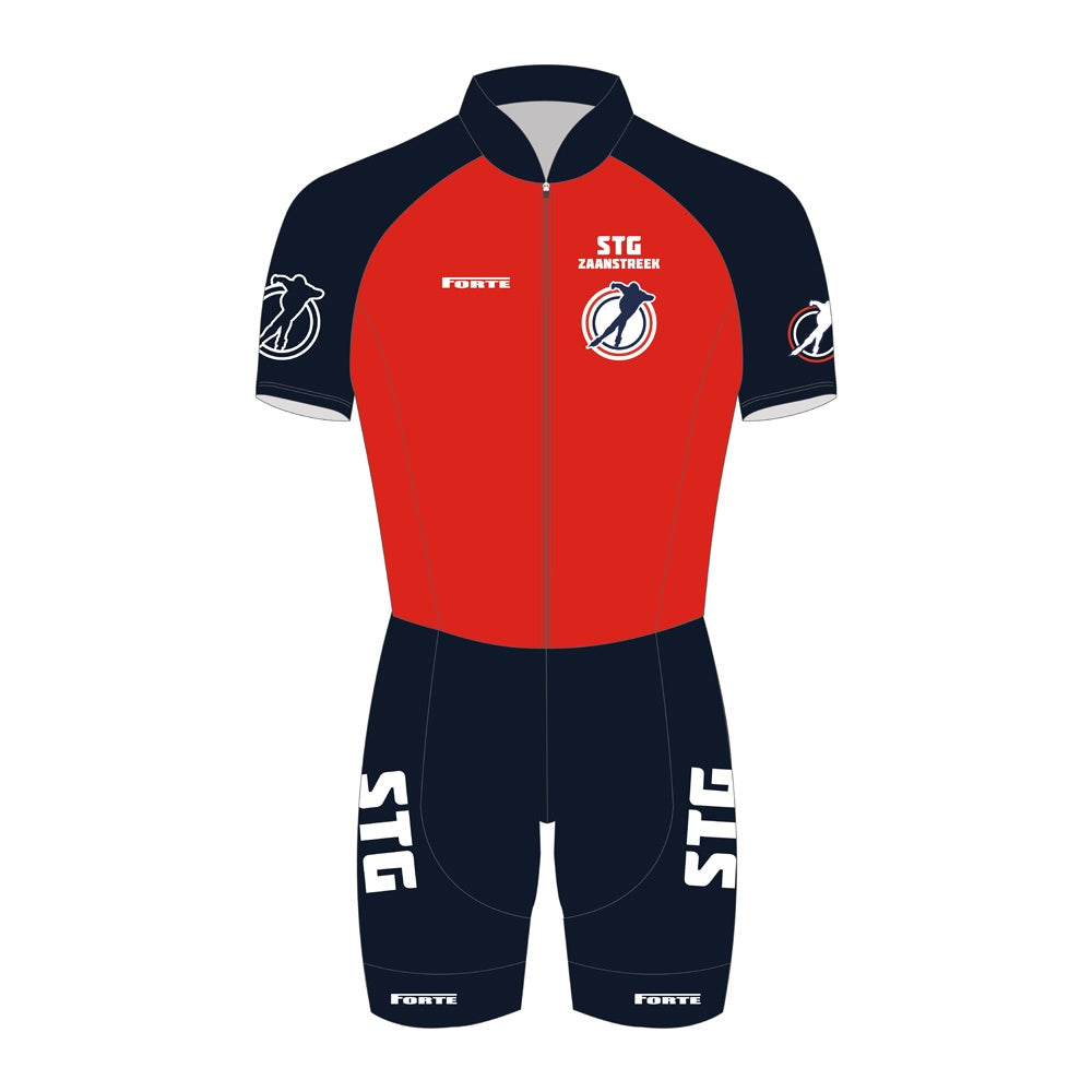 Zaanstreek skeelerpak voor heren aerodynamisch skeelerpak van Forte Sportswear voorkant