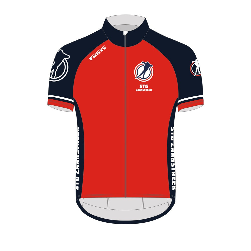 Zaanstreek wielershirt voor heren en dames – Forte Sportswear fietsshirt met aerodynamische pasvorm - voorkant